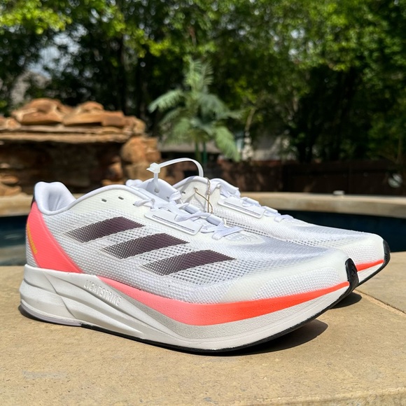 Adidas Duramo Speed M White Pink Running Shoes- Size 11.5 Mens IF1205 - Picture 2 of 6